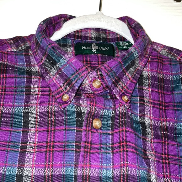 Gently loved purple flannel, button up size XL - Picture 5 of 16